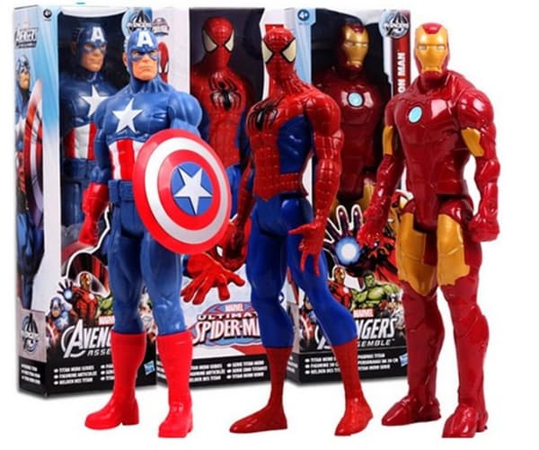 30CM Marvel Heroes IRON MAN, CAPTAIN AMERICA, SPIDER MAN figurer! CAPTAIN AMERICA