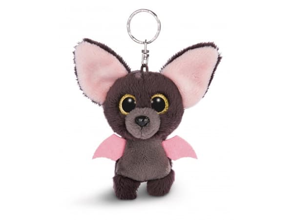 NICI Bat Baako, Nyckelring, Grå, Rosa, Metall, Plysch, Polyester, Figur, 3 År, 100 mm