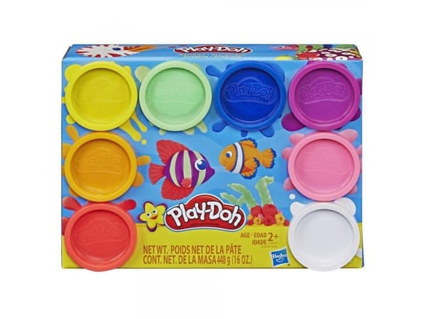 Play-Doh Rainbow -muovailuvaha, 8 kappaleen pakkaus, myrkytön, 8 väriä
