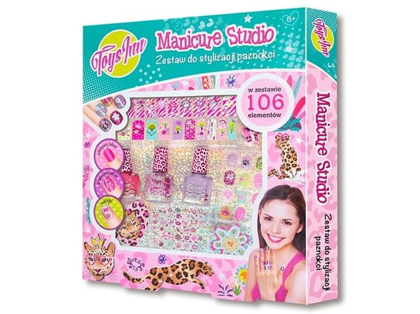 Kynsitaidesetti - Manicure Studio 3 lakkausta Pantteri laatikossa STN 5966