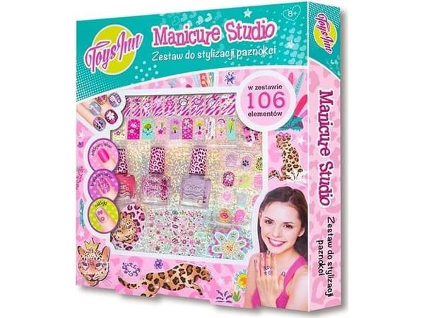 Kynsitaidesetti - Manicure Studio 3 lakkausta Pantteri laatikossa STN 5966