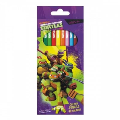 ZTR Pyssel 12st Färgpennor Colour Pencils TMNT Ninja Turtles rest 6 CDON