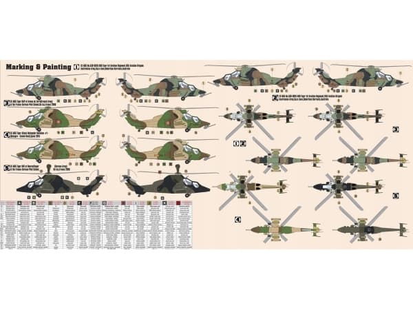 Olymp Flygplansmodell av EC-665 Kangaroo Tigre 1:72 D-61 helikopter som ska limmas ihop