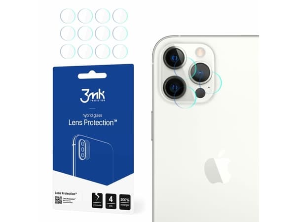 3MK 3MK Lens Protect iPhone 12 Pro Max Kameralinsebeskyttelse 4stk