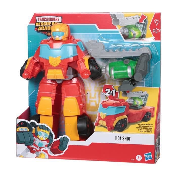 Transformers Playskool Rescue Bots Academy 35cm Power Hot Shot Rescue Robot 2-i-1 Transforming Toy