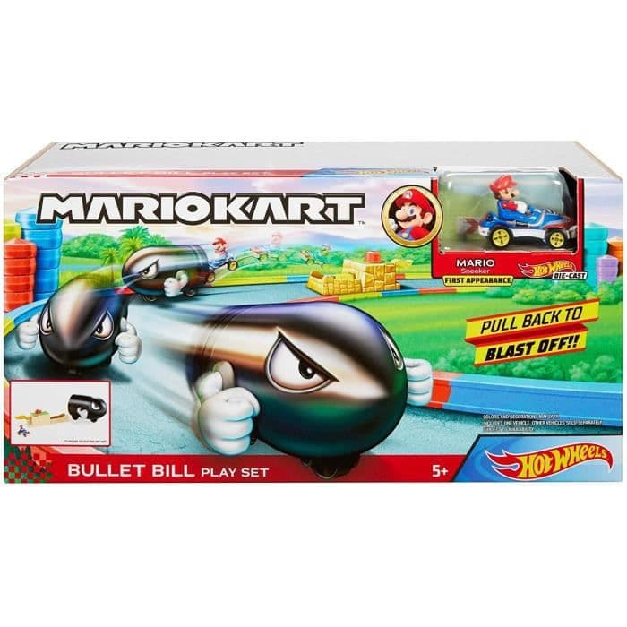 VARME HJUL Mario Kart Bullet Bill Launcher - GKY54 - Small Cars Track - 5 år og +
