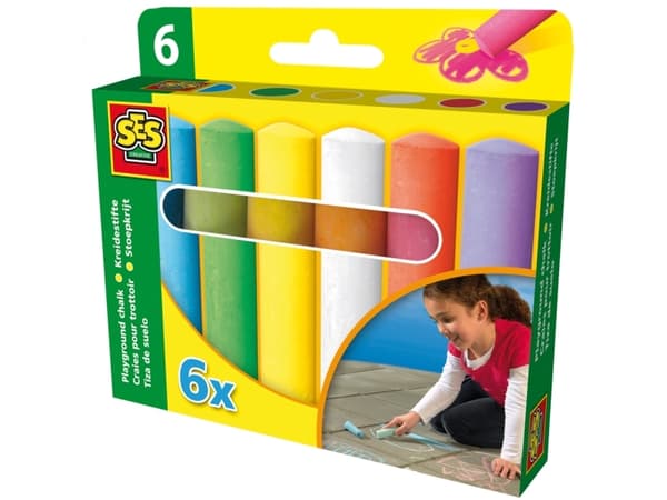 SES Creative Playground chalks 6 pack fortau kritt 6 stykker