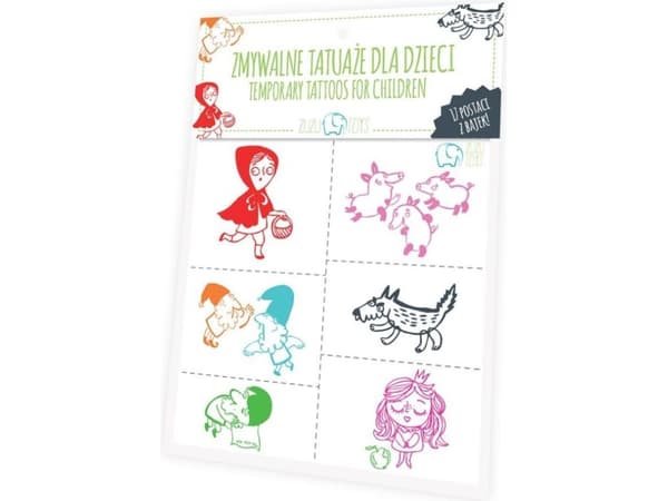 Zuzu Toys Washable tattoos for children - Fairy-tale characters - 145656