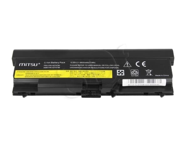 Mitsu battery for Lenovo E40, E50, SL410, SL510, 4400 mAh, 10.8V (BC/LE-SL410)