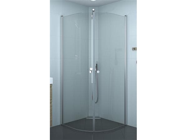 Dansani E91-01 Match E-halvrund svingdør 89-91 cm satin/klar