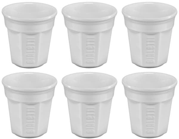 Bialetti - Kopp - åttahörning - vit (paket om 6)