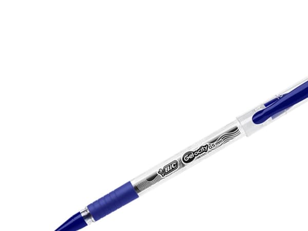BIC Gel Ink Pen Gel-ocity Stic, 0.5 mm Fine, blå - (30 stk.)