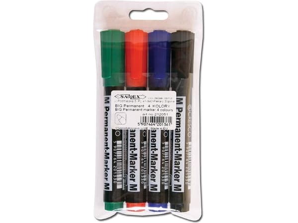 Cresco Permanent Marker B 4 färgade - 248181