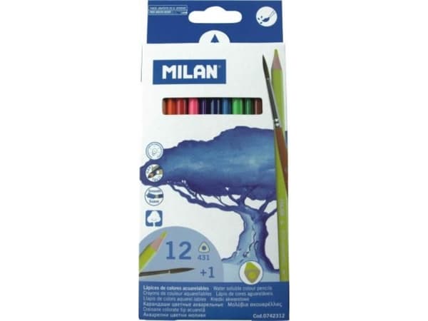 Triangular watercolor crayons 12colors. MILAN