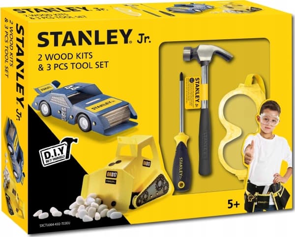 Stanley Junior bilar och verktyg Stanley Jr 5 delar(U004-K02-T03-SY)
