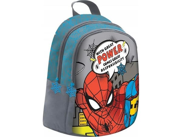Beniamin Spider Man skoleryggsekk, grå