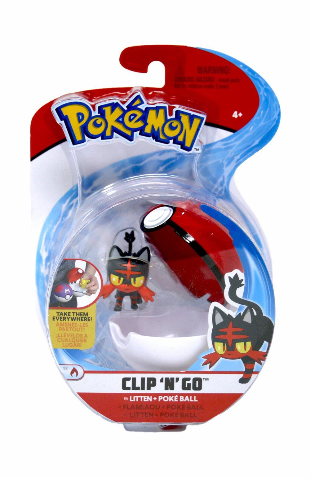 Pokemon Clip N Go Litten & Poke Ball