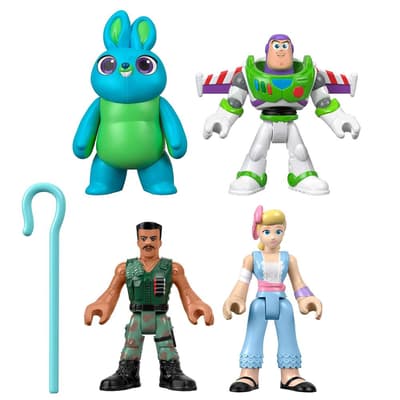 4-Pack Toy Story Buzz Lightyear Bunny Bo Peep Combat Carl Action Figures