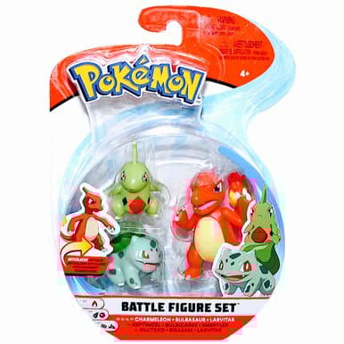 Pokémon Battle Figure Larvitar, Bulbasaur & Charmeleon