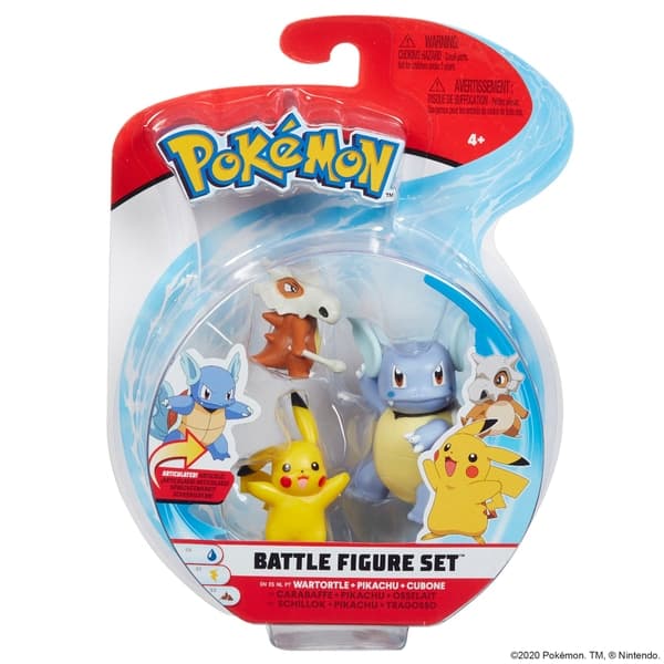 Pokémon Battle Figure Cubone, Pikachu & Wartortle