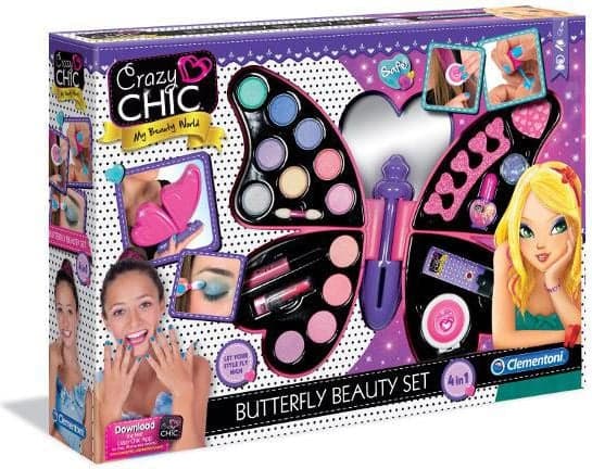 Clementoni Crazy Chic Butterfly Beauty Set, Children''s makeup set, 6 vuosi/vuosia, Monivärinen