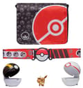 Miniatyrbild 1 av 3: Pokemon Bandolier Set - Eevee-figur, 2 Ultra Ball och axelväska