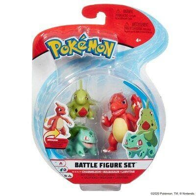 Pokemon - Battle Figure Set - Charmeleon Bulbasaur Larvitar