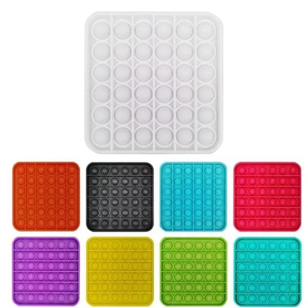 Pop it Fidget Sensory Leksak - Fyrkant - Lila