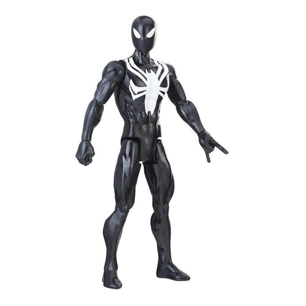 Spider-Man Black Suit Titan Hero Figure Spindelmannen Med Power FX Port