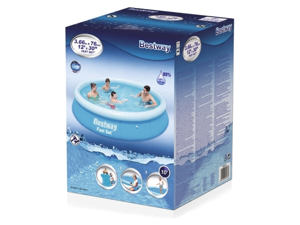 Bestway Fast Set 57273, 5377 l, Oppblåsbart basseng, Blå, 12,3 kg