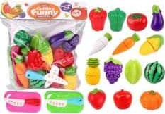Askato Fruits and vegetables with turnips with a tray and a knife in a bag