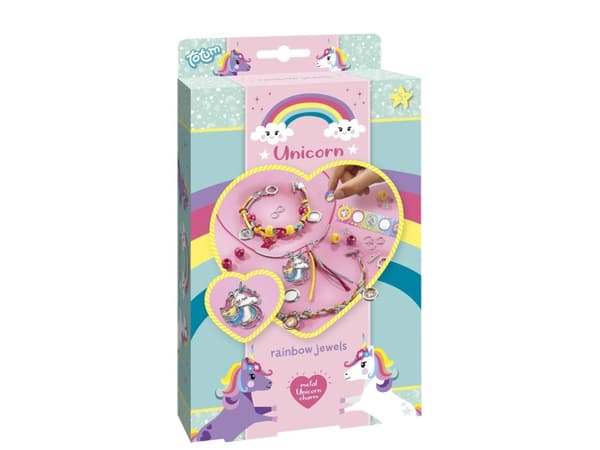Totum Unicorn Rainbow Jewels, Children''s jewellery making set, 5 år, Flerfarget