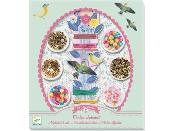 DJECO Alphabet Beads, Children''s bead set, 8 år, Plast, Flerfarget