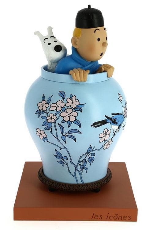 Tintin i vas - Resin - Blå Lotus