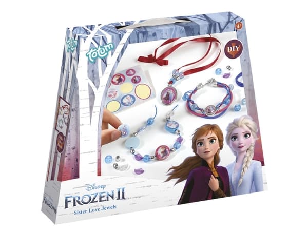 Totum Disney Frozen 2 Sister Love Jewels, Children''s jewellery making set, 4 vuosi/vuosia, Monivärinen