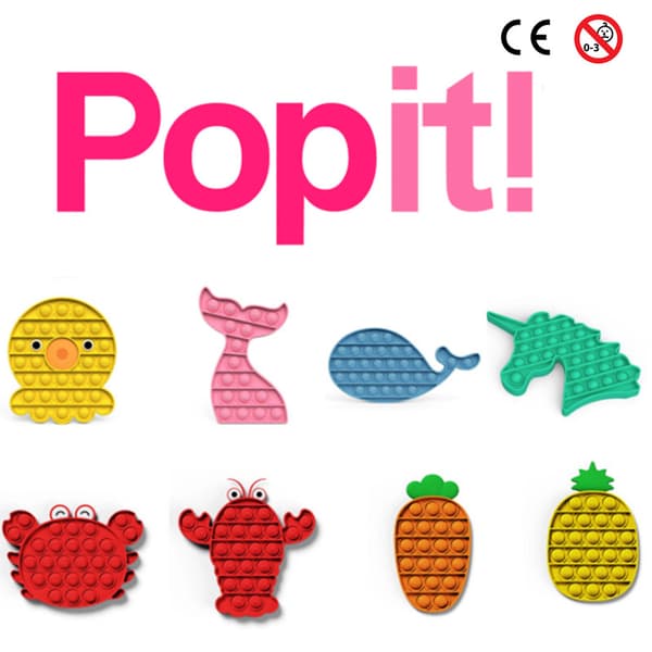Popit Fidget Toys Pop It - CE Godkänd 8st modeller Model 5