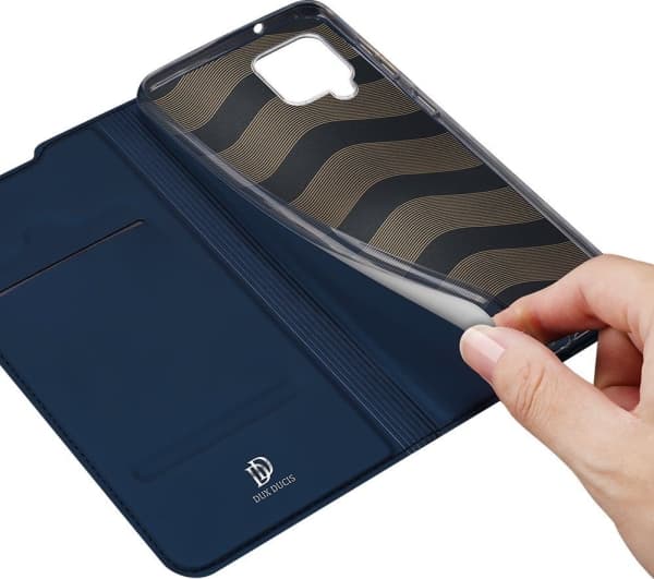 Dux Ducis Case SAMSUNG GALAXY A42 5G with a flip Dux Ducis leather Skin Leather navy blue