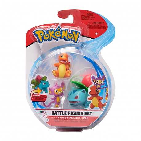 Pokémon Battle Figure Charmander, Aipom & Ivysaur