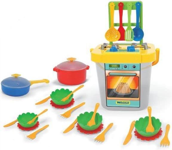 Wader Party World Kitchen su priedais 31 vnt. geltona (221265)