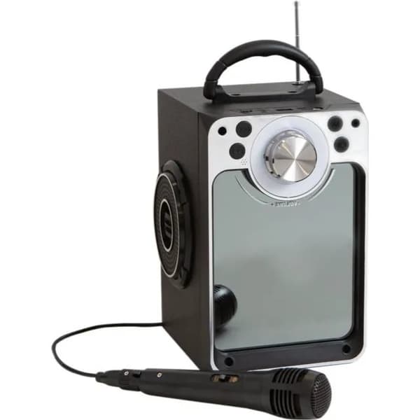 Karaoke machine w/bluetooth - Black - Disco LED light