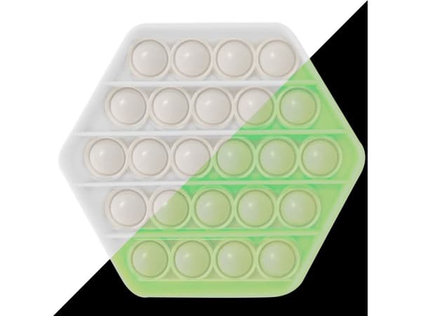 Pop It - Fidget - Glow In The Dark - 1 stk. - Assorteret