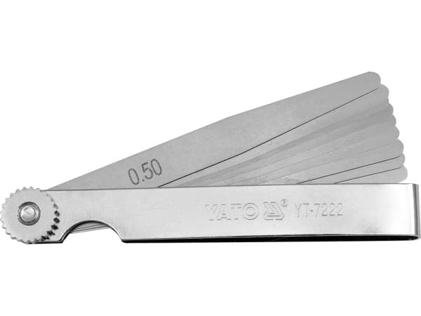 Yato YT-7222, Rustfritt stål, 0.05,0.06,0.07,0.08,0.09,0.1,0.2,0.3,0.4,0.5 mm, Rustfritt stål, 100 mm