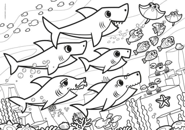 Clementoni Puzzle 60 HappyColor Double-sided Baby Shark