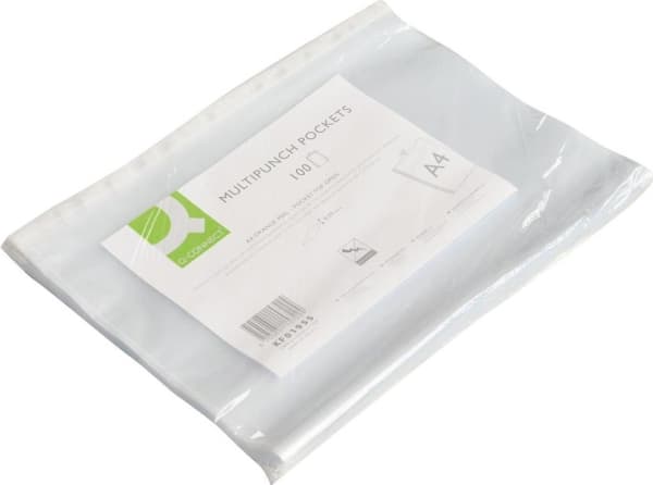Q-Connect PP A4 dokumentomslag, ertefarget, 100 stk.
