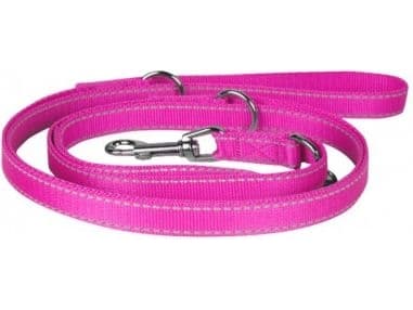 CHABA Adjustable leash with reflector fuchsia 2.2m