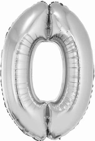 GoDan folio ilmapallo numero "0" hopea 85cm