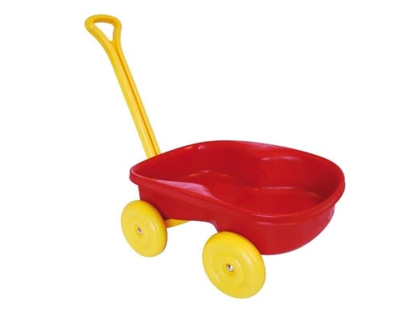 Toy pull-along wheelbarrow, red, 93 cm