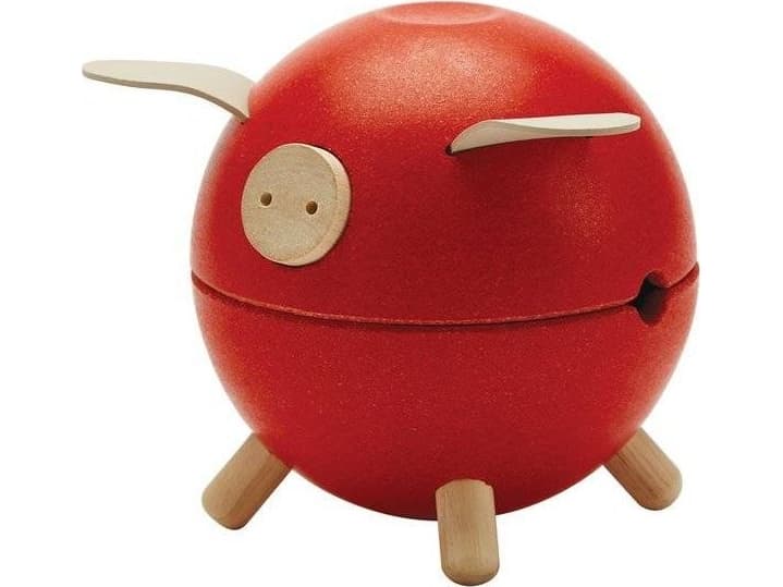 Plan Toys Piggy bank red - the colors of the orchard