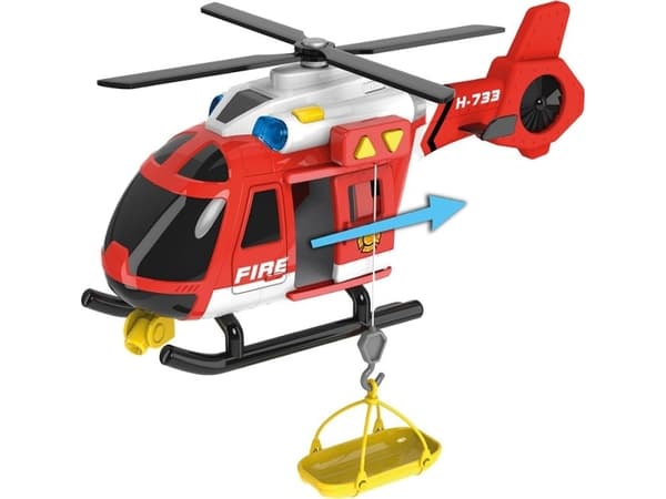 Teamsterz 1416392 Light and Sound Fire Helicopter Toy, 3-6 Years