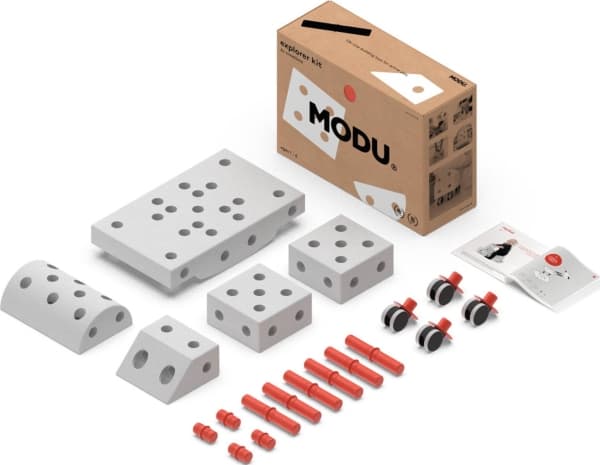 MODU Explorer kit 8in1 - Creative blocks developing gross motor skills, red